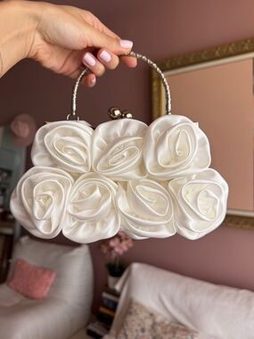 White Rose Clutch/Handbag